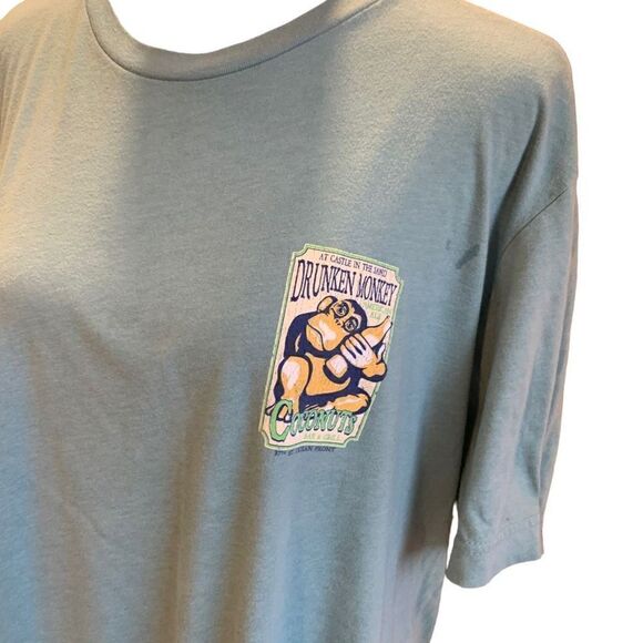 Drunken Monkey Green Graphic T-Shirt Bella+Canvas Men’s XL EUC - Picture 2 of 7